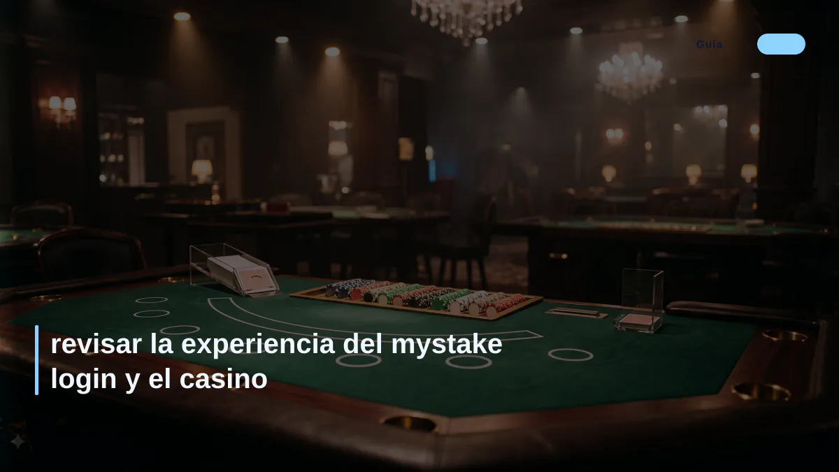 revisar la experiencia del mystake login y el casino