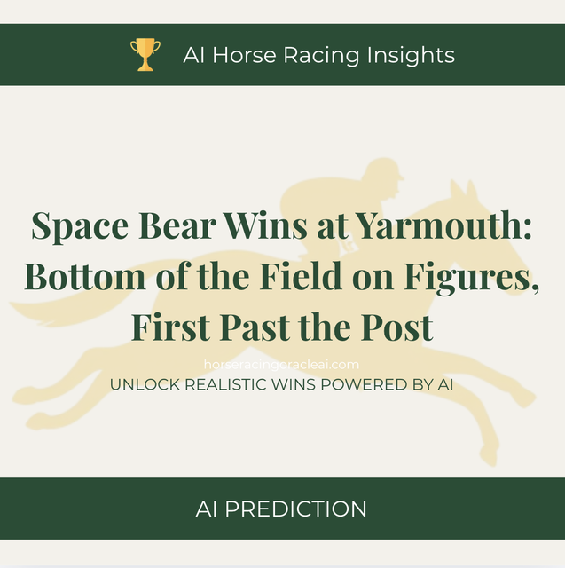 Space Bear Wins at Yarmouth — Bottom of the Field on Figures, First Past the Post