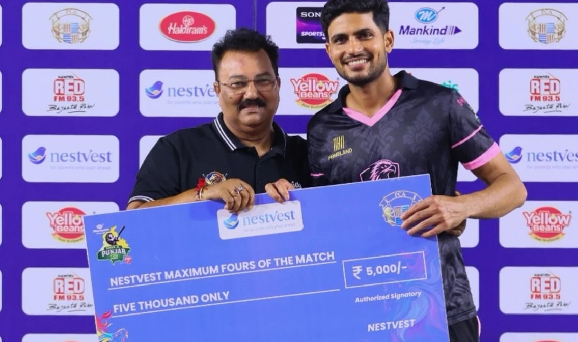 Shubman Gill Smashes 40 off 21 Balls on Sher-E-Punjab T20 Debut
