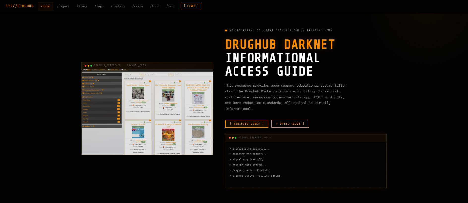 Stored capture of access.drug-hub-marketplace.com