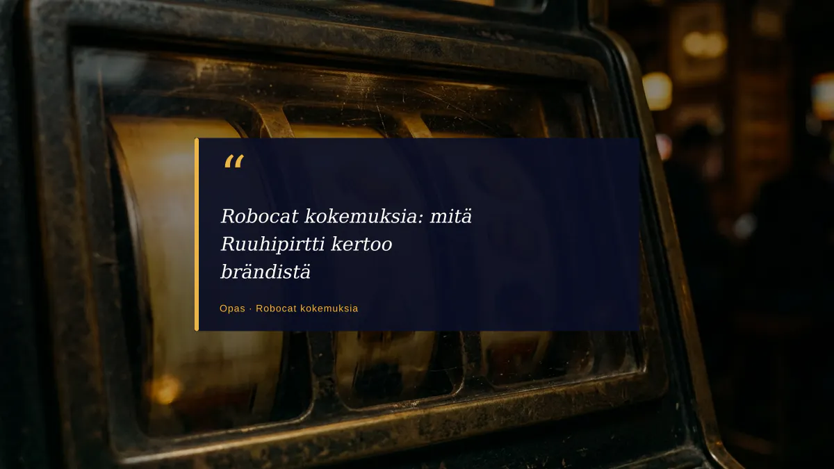 Robocat kokemuksia: mitä Ruuhipirtti kertoo brändistä