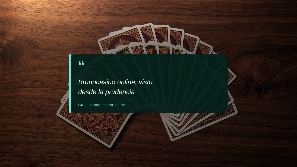 Brunocasino online, visto desde la prudencia