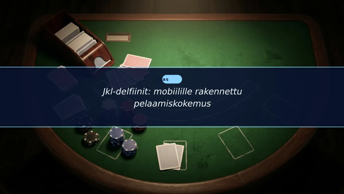 Jkl-delfiinit: mobiilille rakennettu pelaamiskokemus