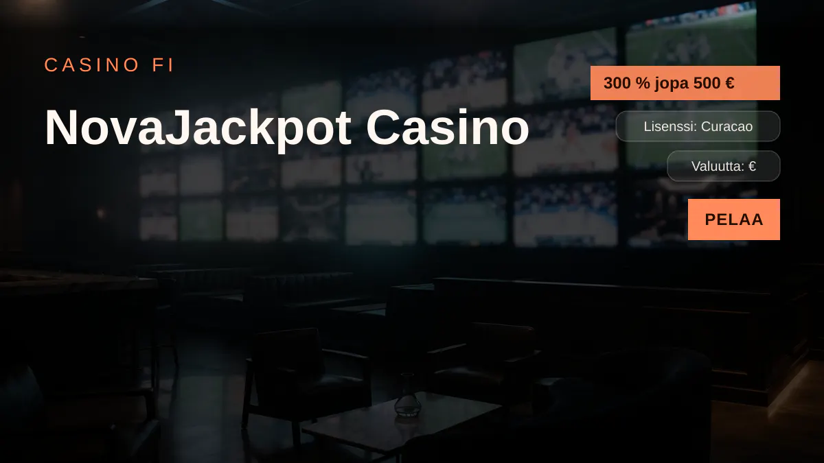 NovaJackpot Casino kasino &mdash; tervetuliaisbonus 300 % jopa 500 &euro; + 200 FS, maksutavat: Visa, Mastercard, Skrill, Neteller, Paysafecard