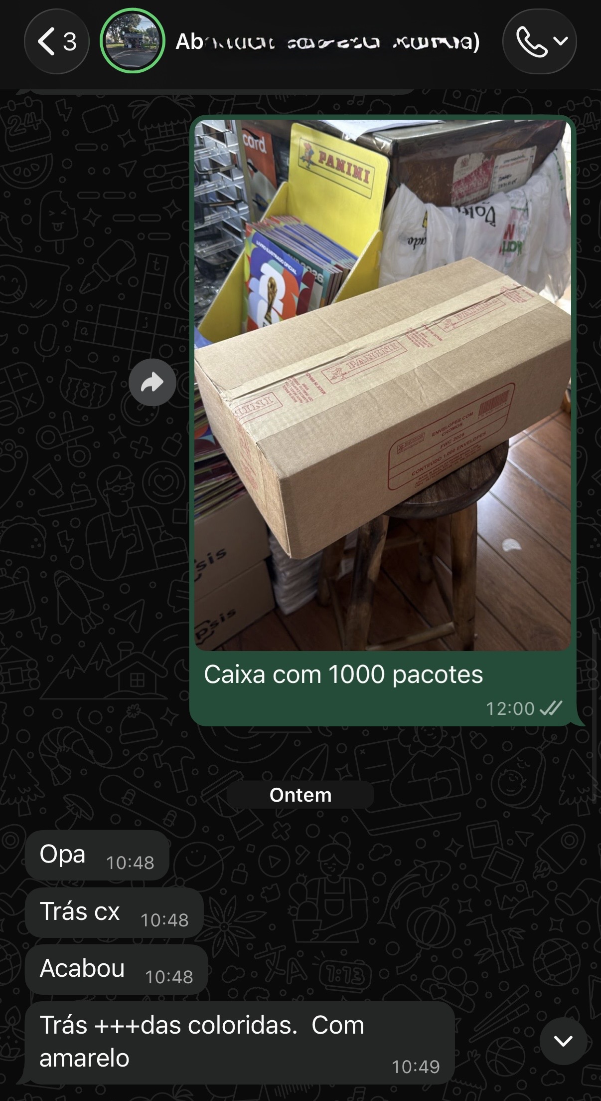 Venda real Figurinha Aí