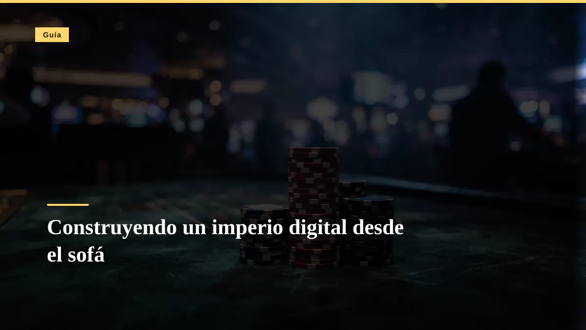Construyendo un imperio digital desde el sofá