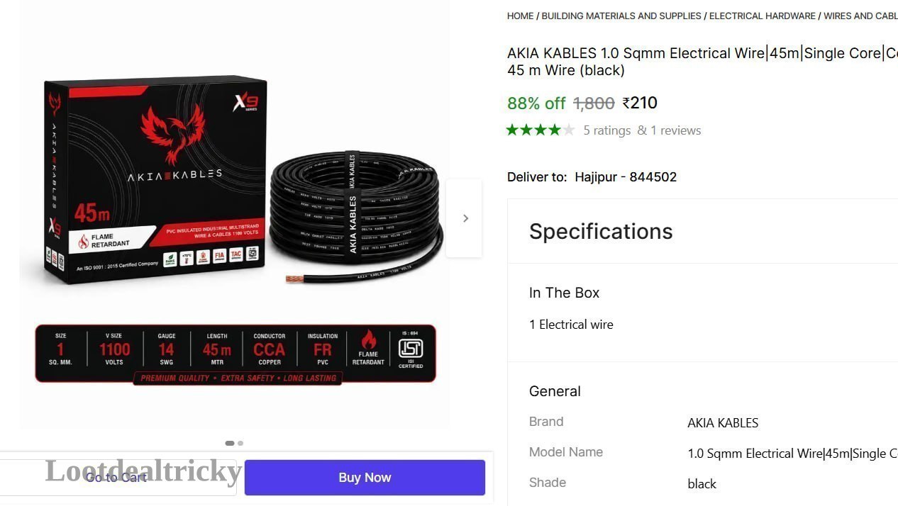 akia Kables 1 – Just ₹210 | Limited Time Loot Offer akia Kables 1 – Just ₹210 | Limited Time Loot Offer