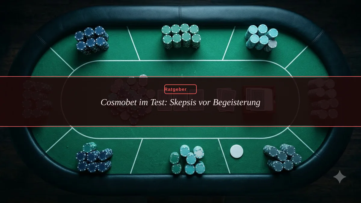 Cosmobet im Test: Skepsis vor Begeisterung