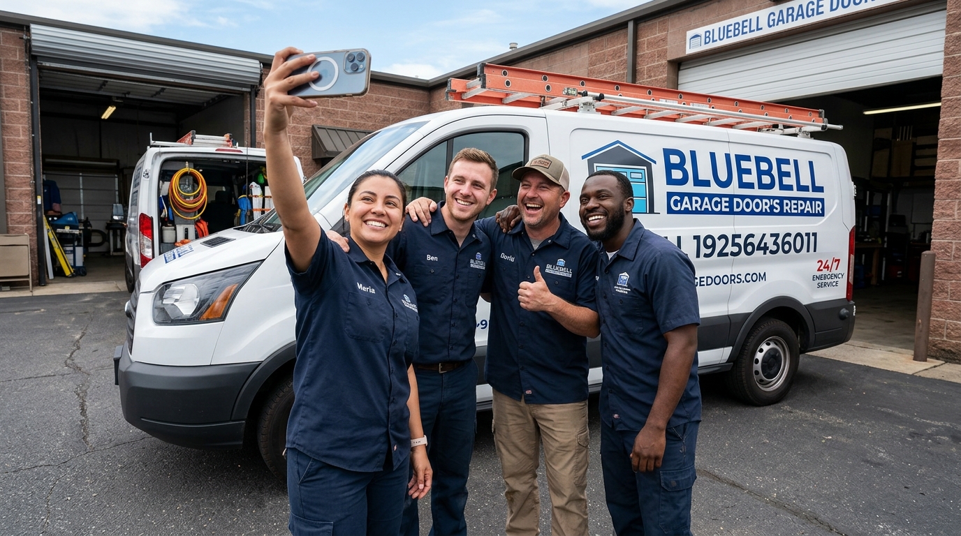 Bluebell Garage Doors Repair team servicing a home in Livermore