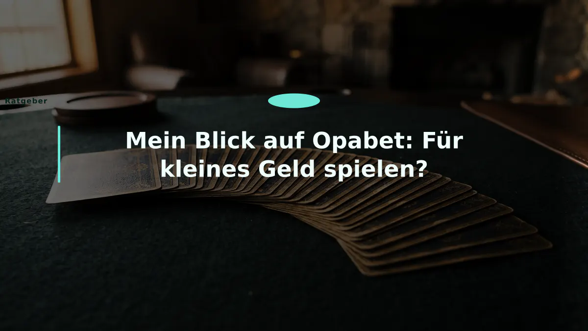 Mein Blick auf Opabet: Für kleines Geld spielen?