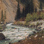 Горный ручей в Кашмире 1875