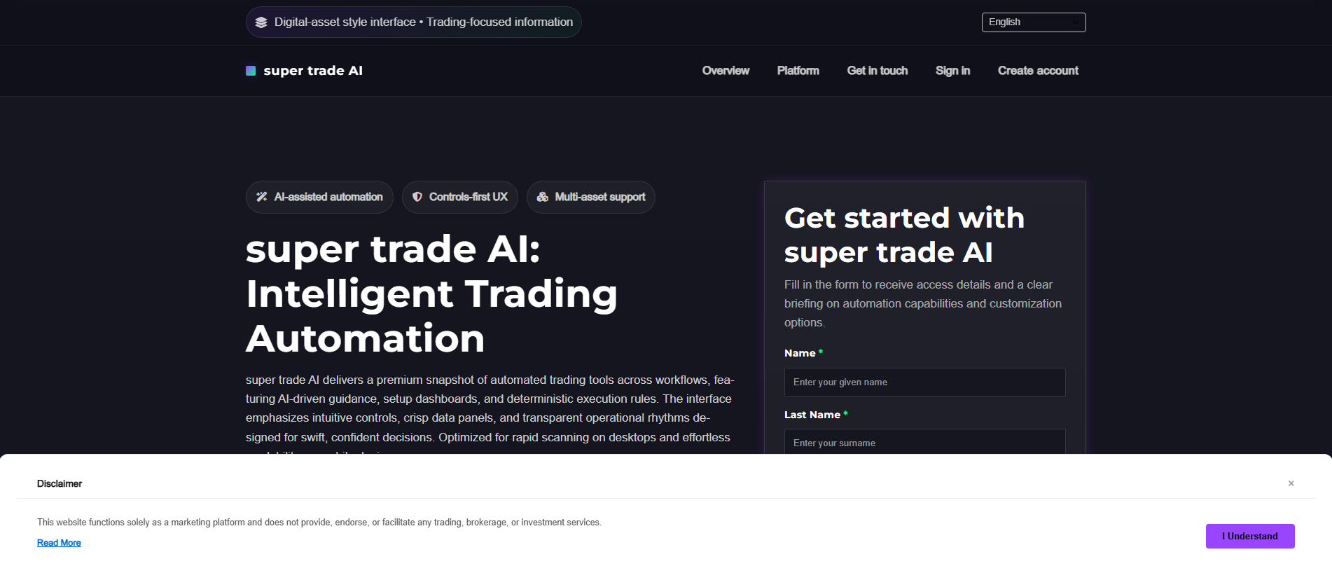 Stored capture of supertradeai-app.com