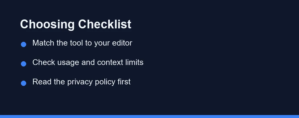 Choosing Checklist