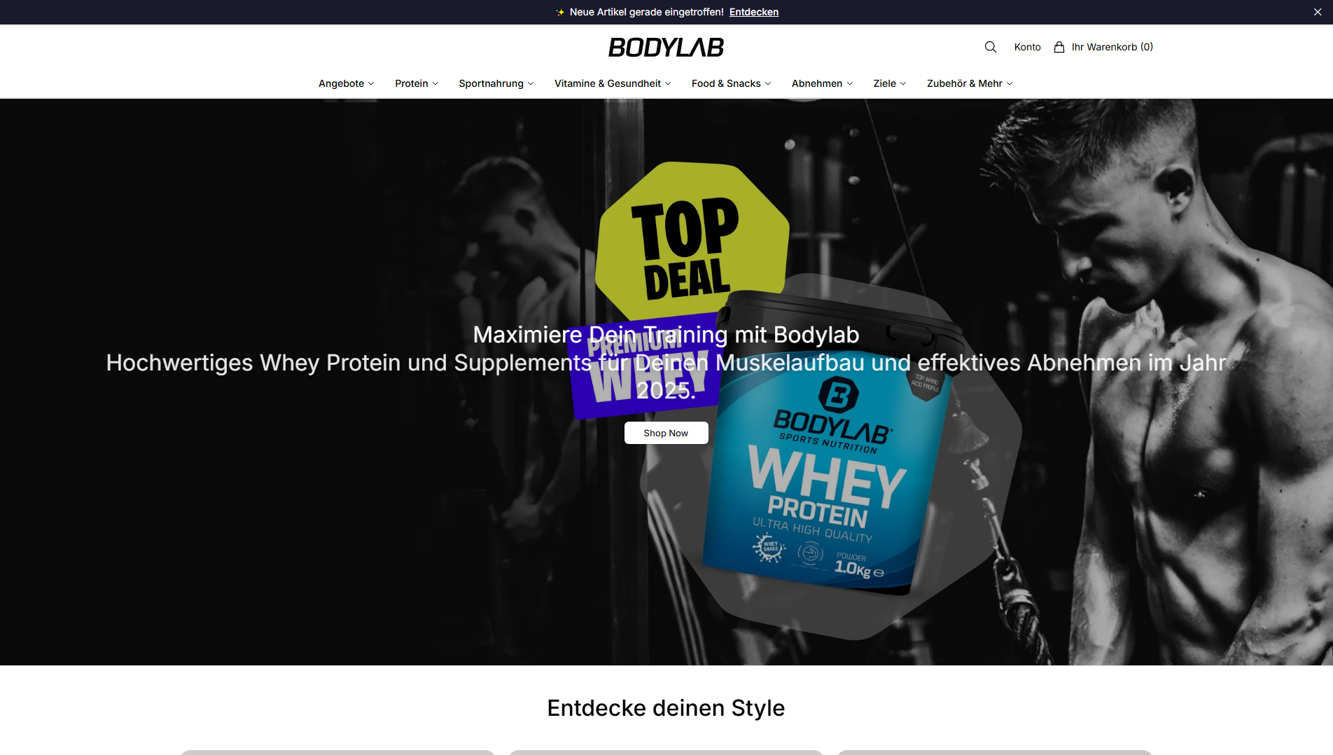 Stored capture of bodylabshop.shop