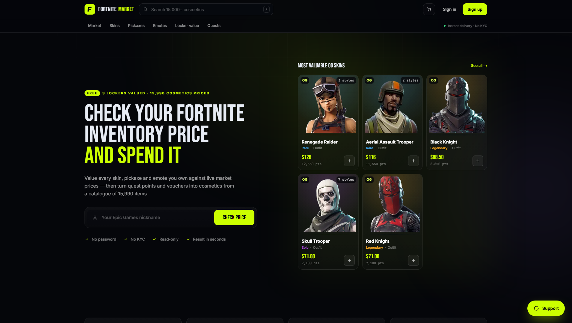 Stored capture of fortnite-market.com