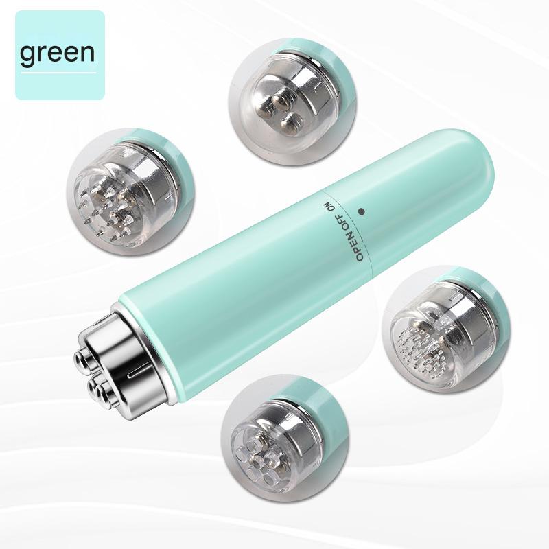 Green Electric Eye Massager Pen - Vibration Massage Wand for Eye Area, Face, and Neck - Battery Operated Skincare Tool(Batteries not included), Compact Daily Use, Gift Ready