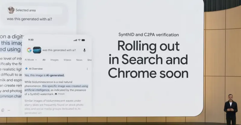 Google упрощает поиск дипфейков: SynthID и C2PA в Chrome и Поиске