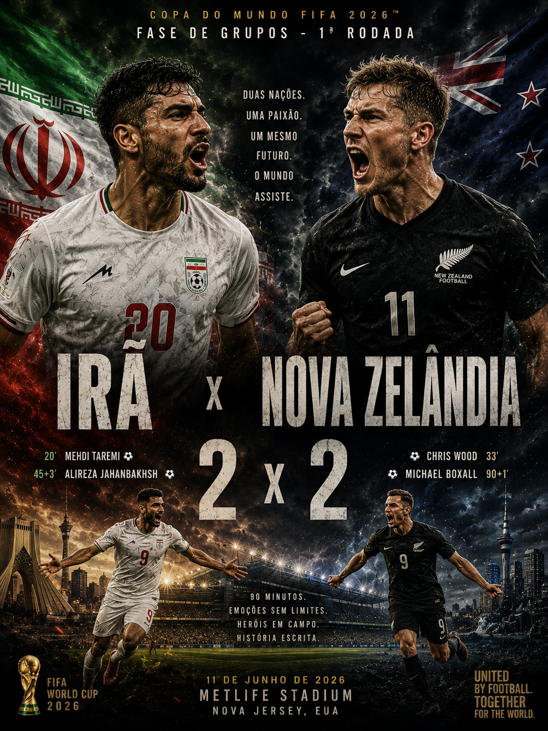 1ª Rodada Irã x Nova Zelândia