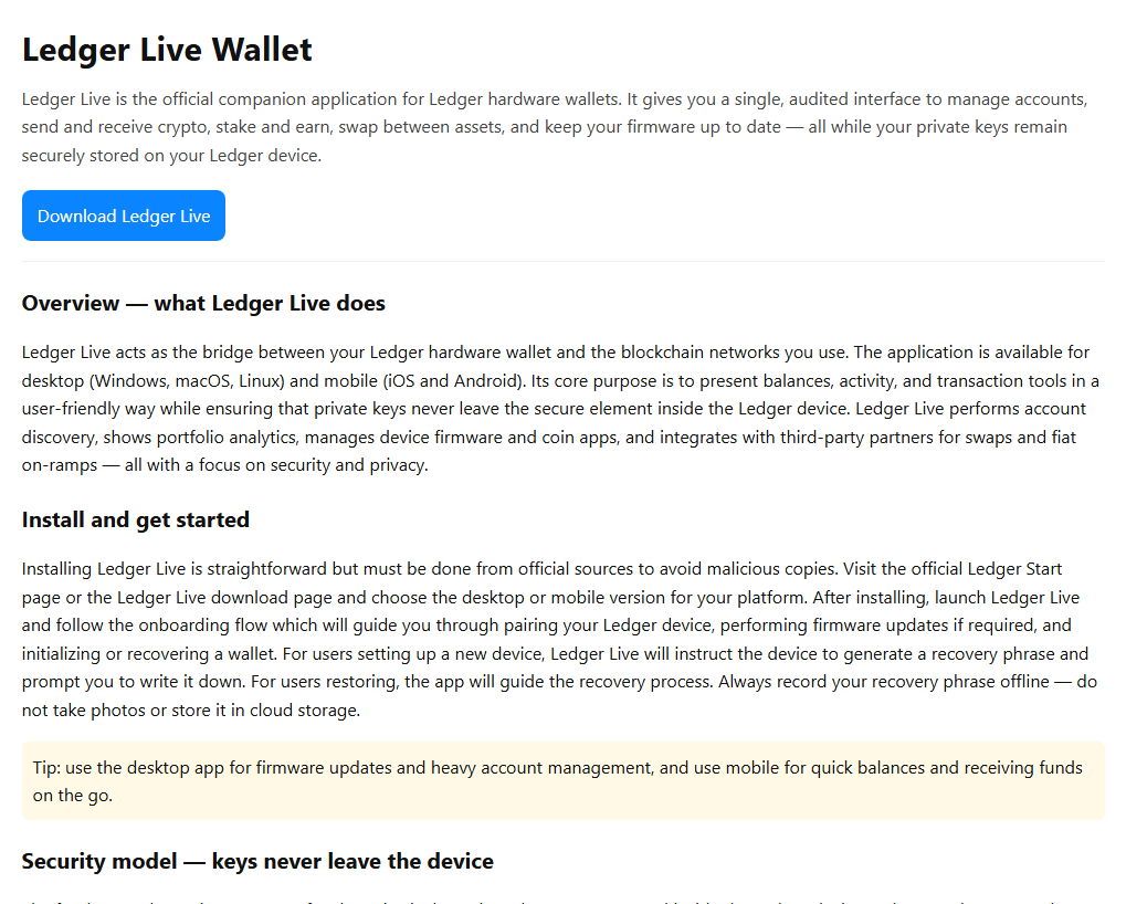 Screenshot of ldgr-wlt.pages.dev