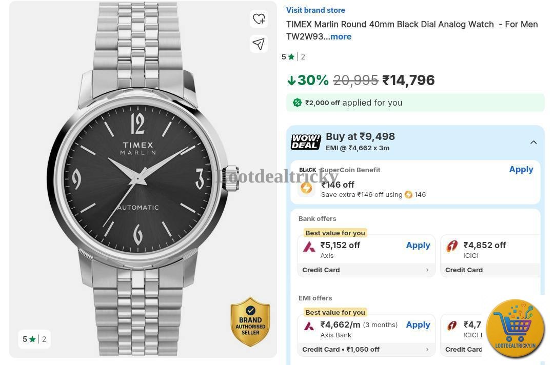 Timex Tw2w93200uj Marlin | Loot Ka Maal