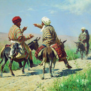 Мулла Рахим и мулла Керим по дороге на базар ссорятся 1873