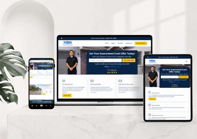 Manny Buys Homes website design