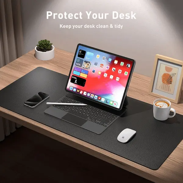 Minimalist Waterproof Leather Desk Pad for Elegant Workspaces