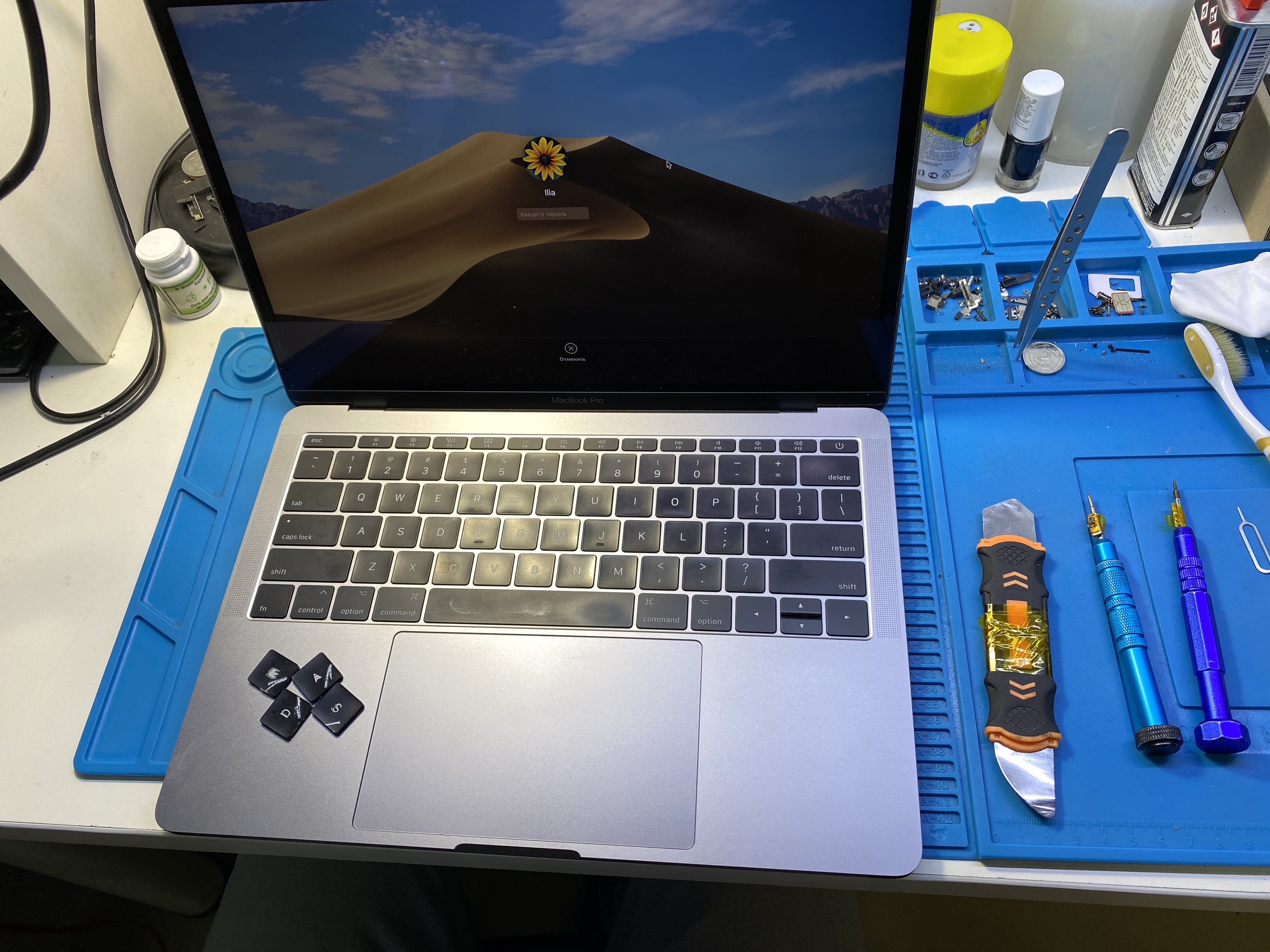замена клавиатуры macbook