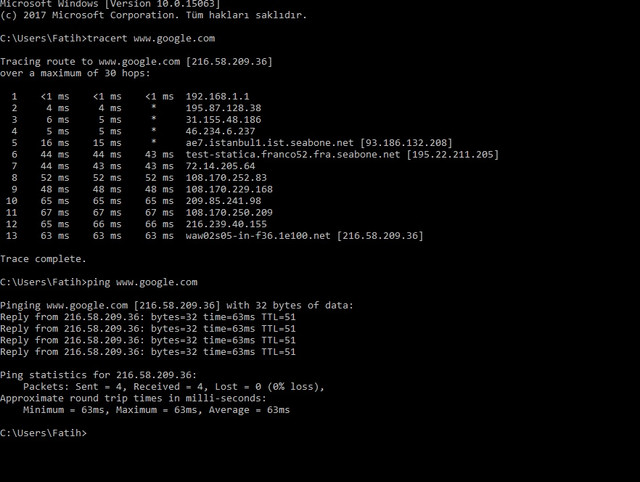 tracert