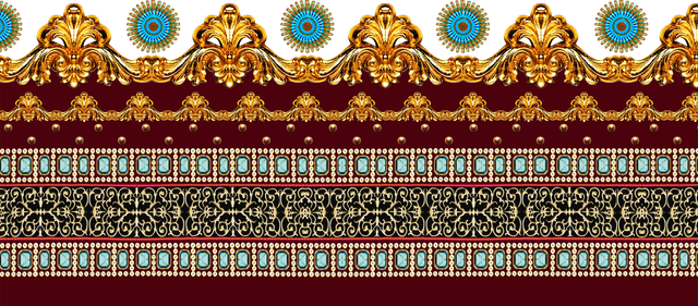 Jwellery border for textile 677