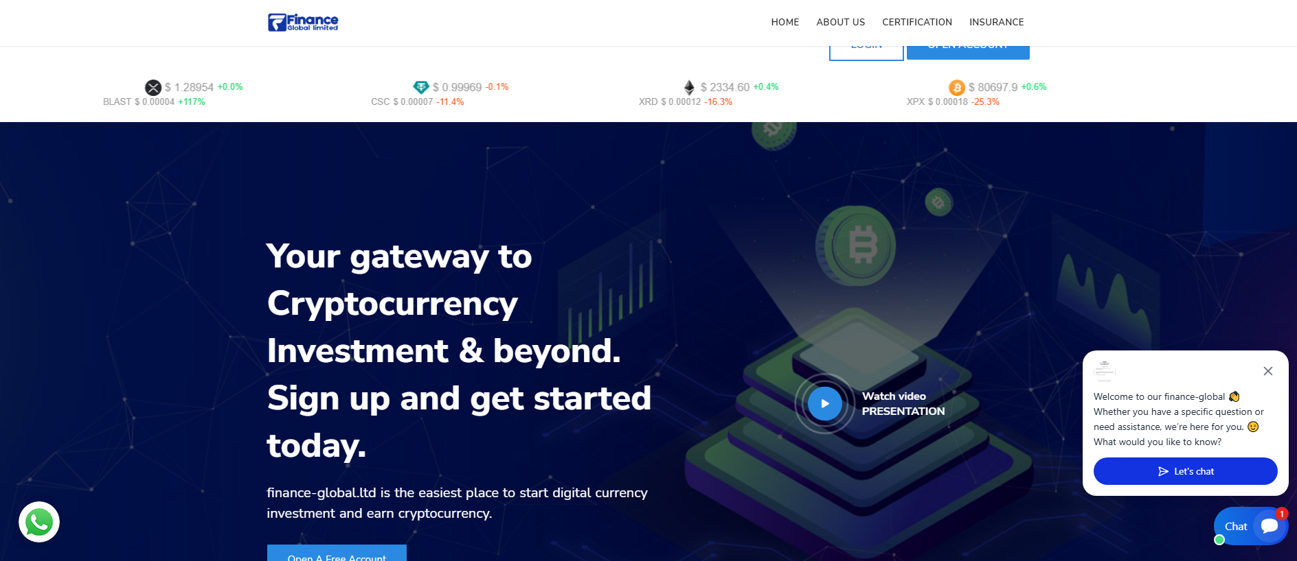 Gespeicherte Aufnahme von finance-global.ltd