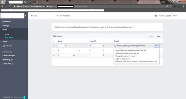 facebook access token
