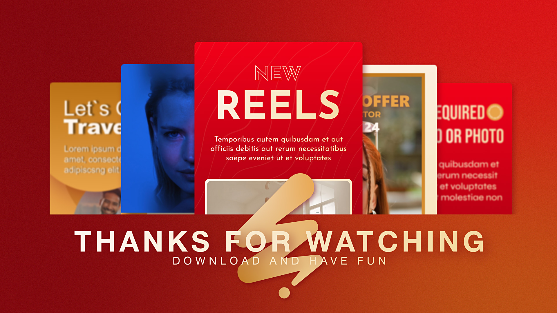 Vertical Slideshow Reels Red Gold Vertical Slideshow Reels Red Gold