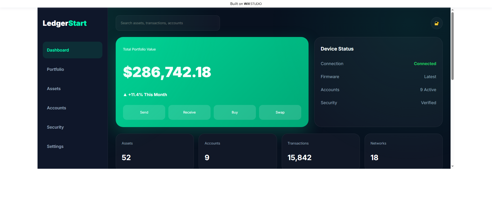 Screenshot of ssoappstart.wixstudio.com