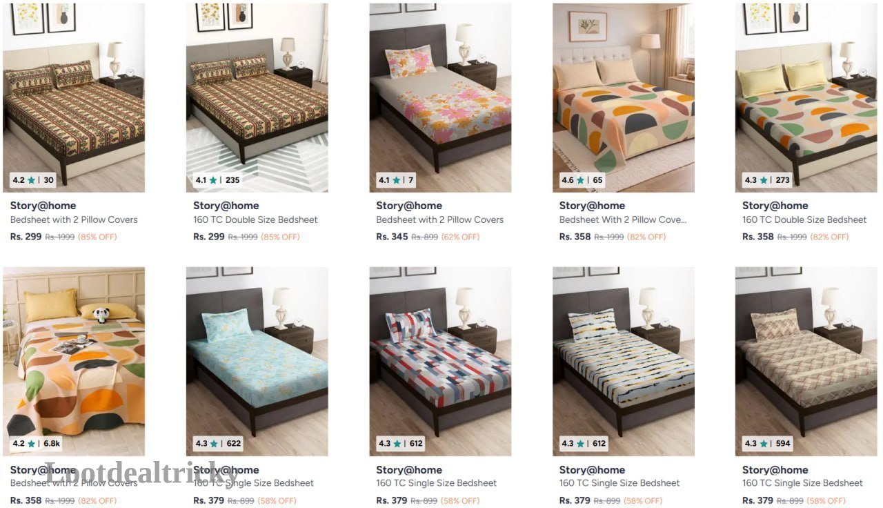 Grab Double Bedsheet | Huge Savings Offer Grab Double Bedsheet | Huge Savings Offer