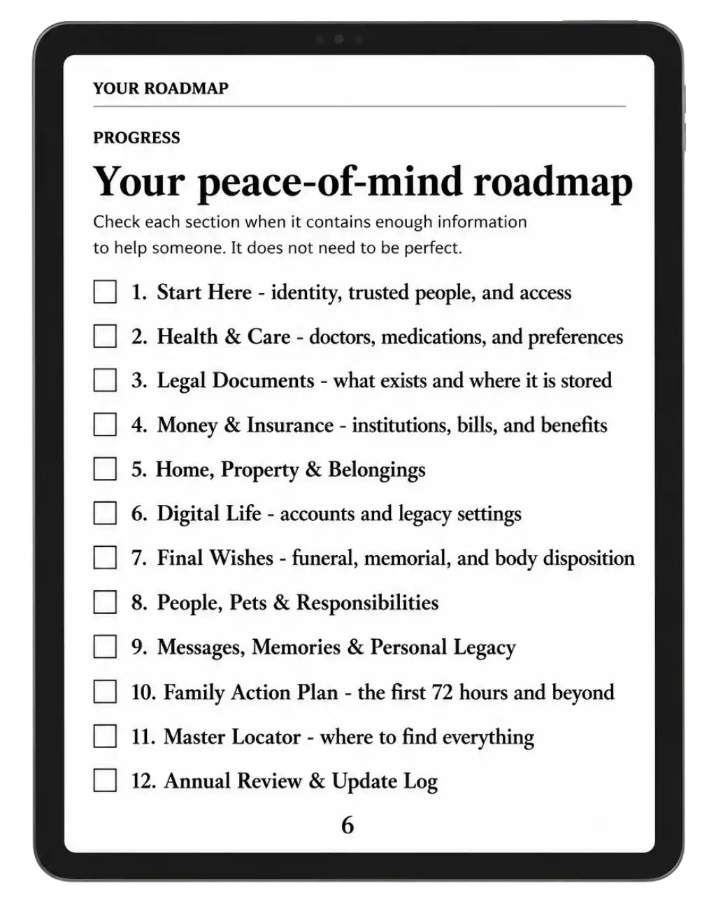 Large Print Roadmap