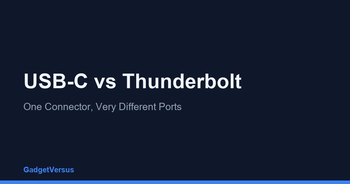 USB-C vs Thunderbolt