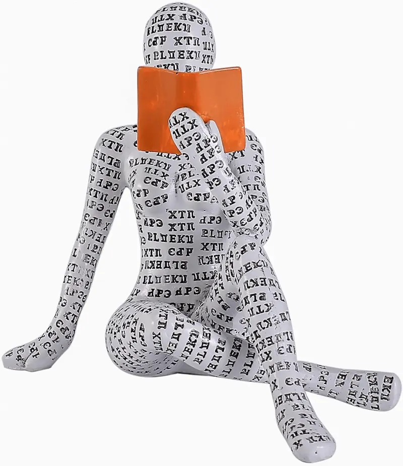 Inspirational Thinker Woman Sculpture – Aesthetic Decor Accent for Modern Home Styling