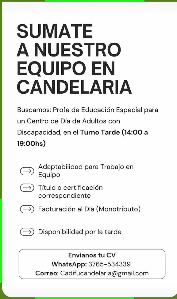 Se busca Profesor de Educación Especial en Candelaria