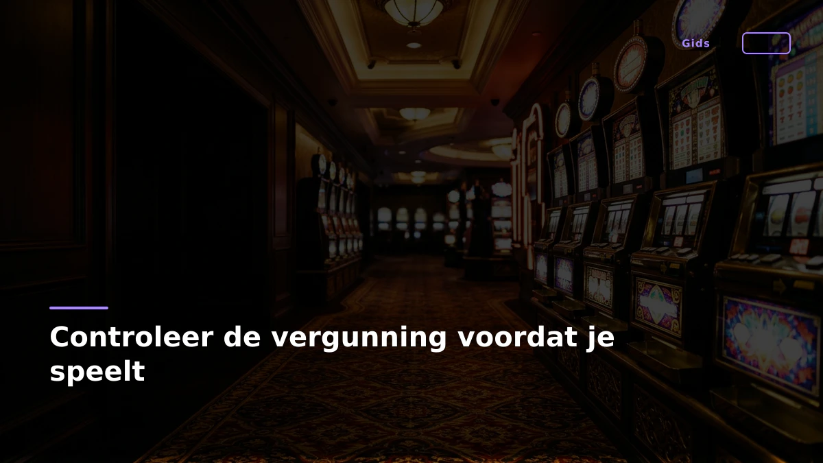 Controleer de vergunning voordat je speelt