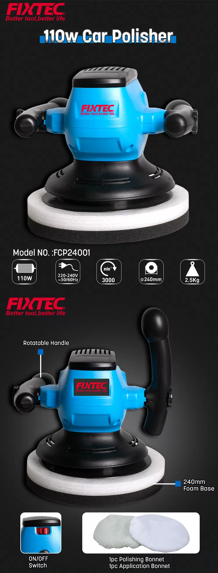 Pulidora de coche 110W