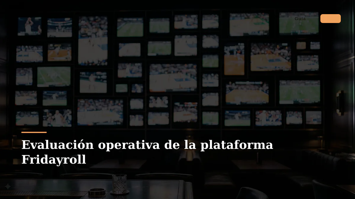 Evaluación operativa de la plataforma Fridayroll