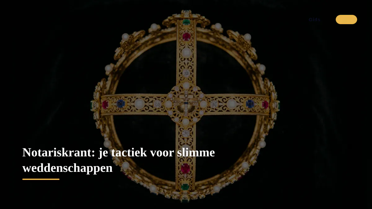Notariskrant: je tactiek voor slimme weddenschappen