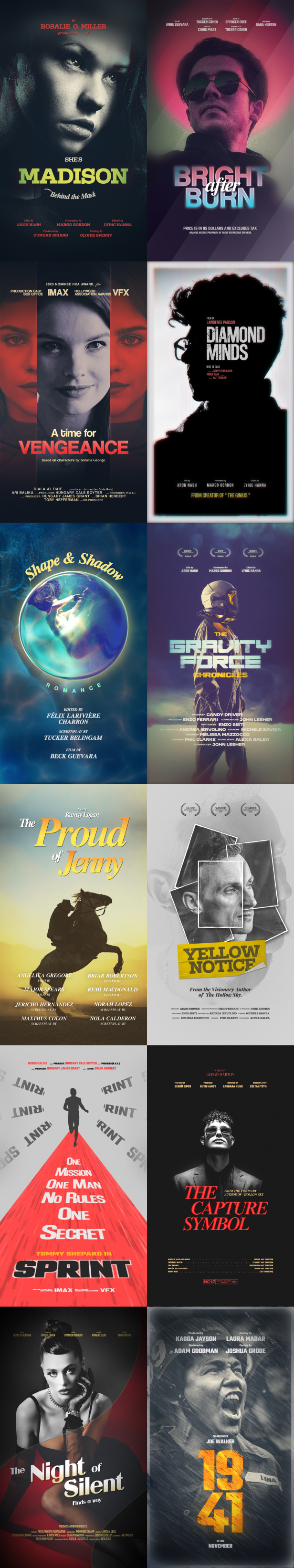 Vertical Film Poster Titles - 1