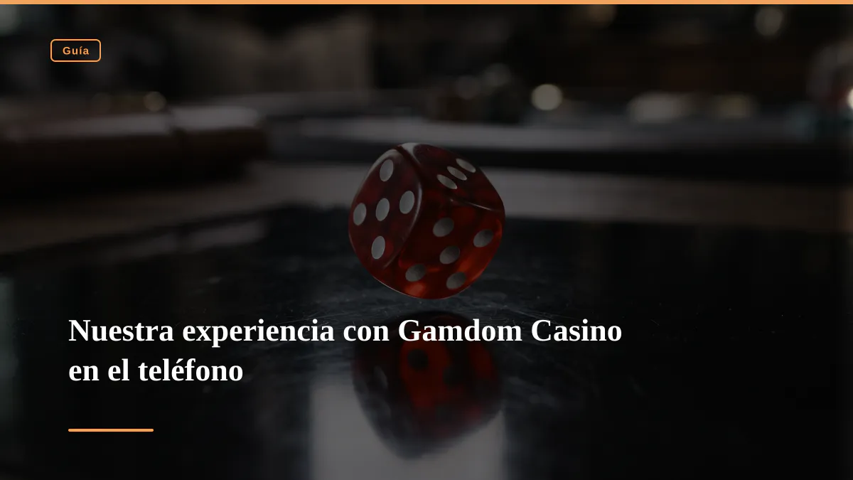 Nuestra experiencia con Gamdom Casino en el teléfono