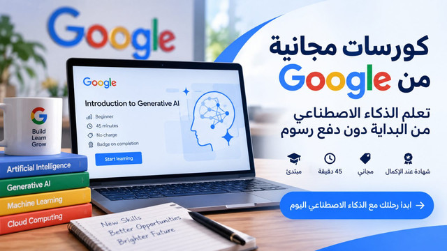 كورس Google المجاني: Introduction to Generative AI للمبتدئين 2026