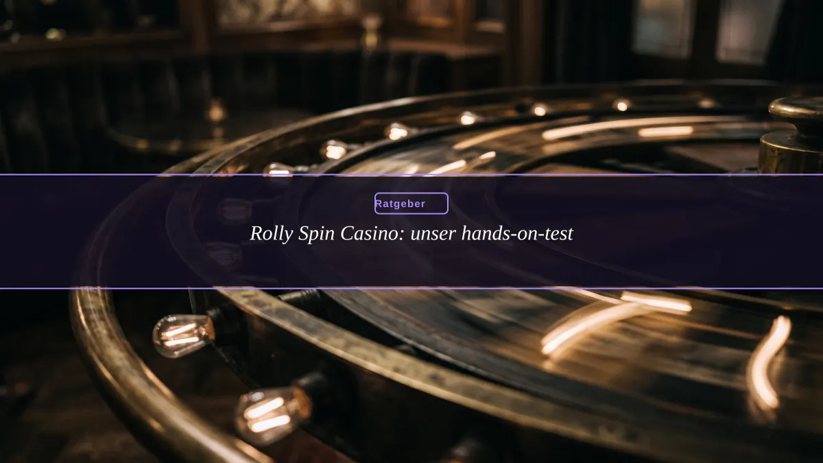 Rolly Spin Casino: unser hands-on‑test
