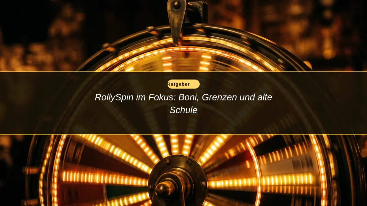 RollySpin im Fokus: Boni, Grenzen und alte Schule