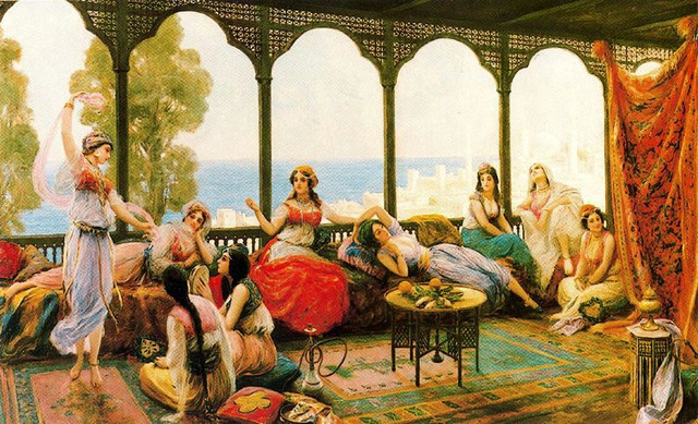 Femmes sur une terrasse