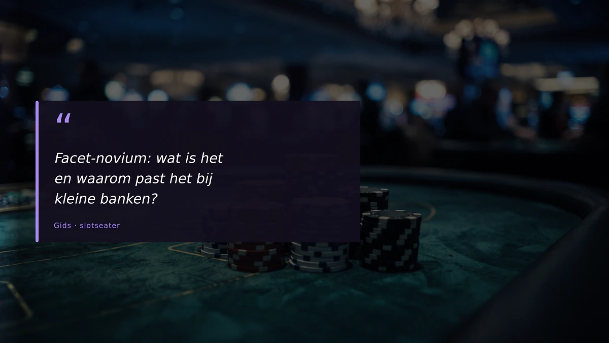 Facet-novium: wat is het en waarom past het bij kleine banken?